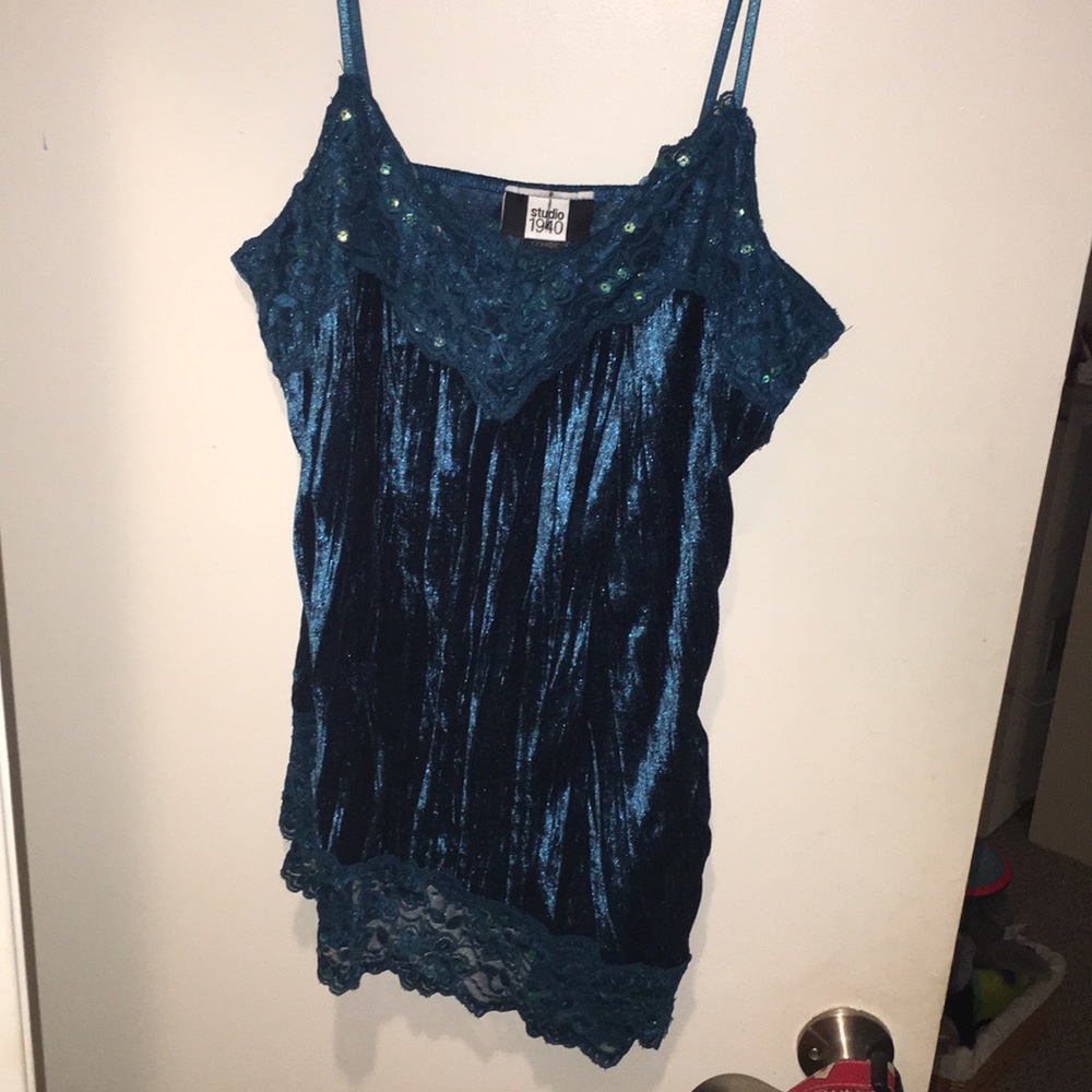 Sequined tank top